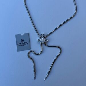 Vivienne Westwood Bolo Tie Silver Orb Necklace 2024